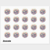 Leuke verjaardagssticker voor mama ronde sticker (Vel)