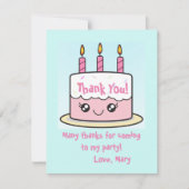 Leuke verjaardagstaart dank je wel kaart (Voorkant)