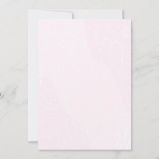 Leuke verjaardagstaart verjaardag uitnodiging (Achterkant)