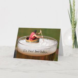 Leuke verjaardagsverjaardag bierdrinker wenskaart kaart