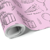 Leuke verjaardagswrapper cadeaupapier (Rol Hoek)