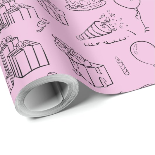 Leuke verjaardagswrapper cadeaupapier (Rol Hoek)