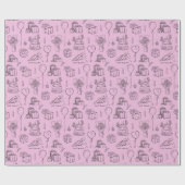 Leuke verjaardagswrapper cadeaupapier (Vlak)