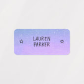 Leuke verloopkleur gecodeerde ster-naam kleding labels (Design 1)