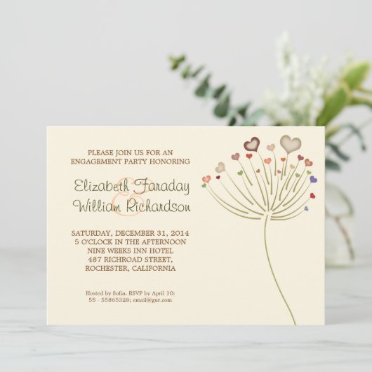 Leuke verloving uitnodigingen (Staand voorkant)