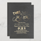 Leuke verlovingsfeestuitnodiging Dit is net echt g Kaart (Voorkant / Achterkant)