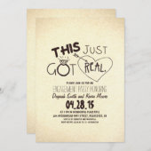 Leuke verlovingsfeestuitnodiging Dit is net echt g Kaart (Voorkant / Achterkant)