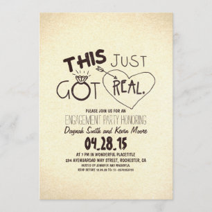 Leuke verlovingsfeestuitnodiging Dit is net echt g Kaart