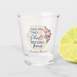 leuke verlovingspartij voeg namen toe shot glas
