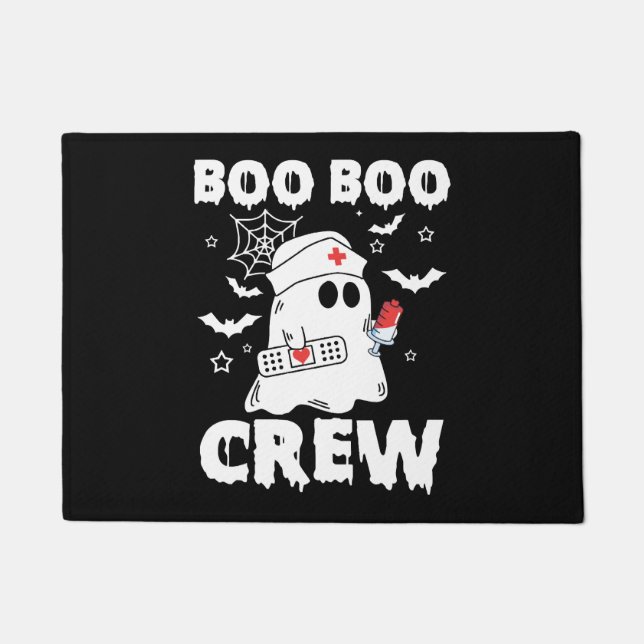 Leuke Verpleegkundige Boo Boo Crew Halloween Verpl Deurmat (Voorkant)