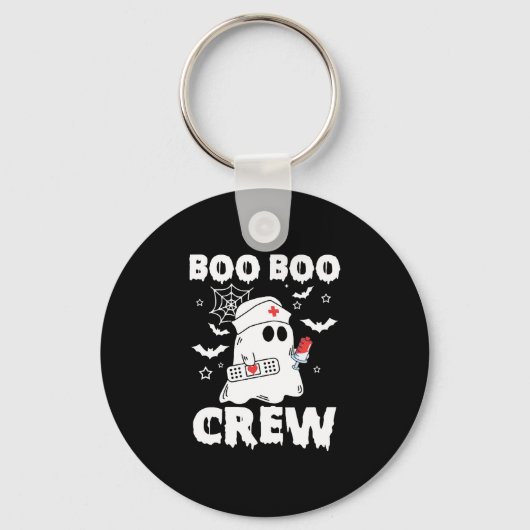 Leuke Verpleegkundige Boo Boo Crew Halloween Verpl Sleutelhanger (Voorkant)