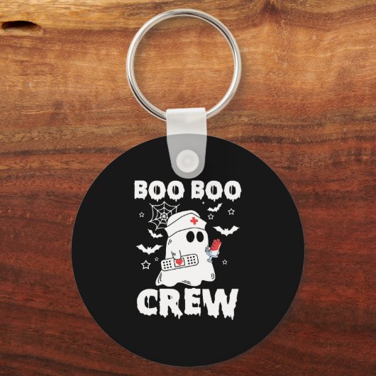 Leuke Verpleegkundige Boo Boo Crew Halloween Verpl Sleutelhanger (Voorkant)