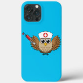 Leuke Verpleegkundige Uil met Spuit Cartoon Case-Mate iPhone Case (Achterkant)