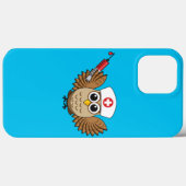 Leuke Verpleegkundige Uil met Spuit Cartoon Case-Mate iPhone Case (Achterkant (horizontaal))