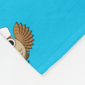 Leuke Verpleegkundige Uil met Spuit Cartoon Fleece Deken (Hoek)