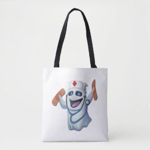 Leuke Verpleegster Ghost Halloween Tote Bag