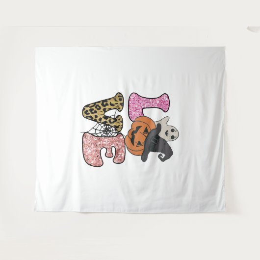 Leuke Verpleegster Ghost Halloween Wandkleed (Voorkant (horizontaal))