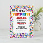 Leuke verrassing kleurrijke verjaardag kaart (Staand voorkant)