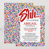 Leuke verrassing kleurrijke verjaardag kaart (Voorkant / Achterkant)