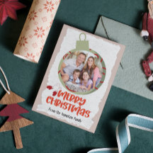 Leuke versiering Familie of bedrijf Plat Kerstkaar