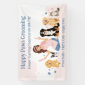 Leuke Verwende Huisdier Hond Kapper Professionele Spandoek (Verticaal)
