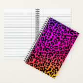 Leuke vette 90s flashback regenboog luipaardprint  notitieboek (Binnen)
