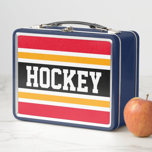 Leuke Vette Zwarte Felrode Oranje IJSHOCKEY Strepe (In situ)