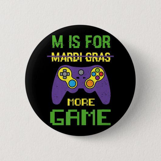 Leuke vier Mardi Gras-videogamecontroller Gam Ronde Button 5,7 Cm (Voorkant)