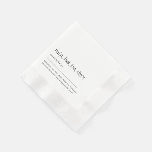 Leuke Vietnamese Drink zin Cocktail servet 02 (Hoek)