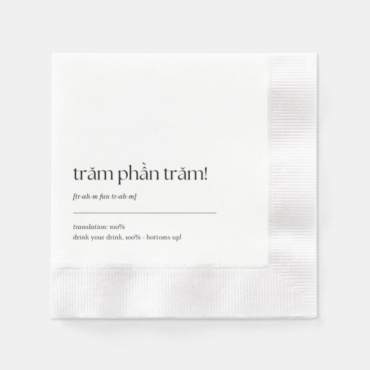Leuke Vietnamese Drink zin Cocktail servet 03 (Voorkant)