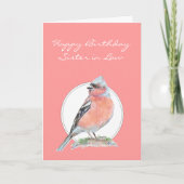 Leuke Vink, de Schoonzuster van de Verjaardag Kaart (Voorkant)