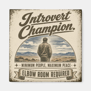 Leuke vintage-achtige introvert ontwerp magneet