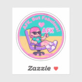 Leuke vintage gamer AFK-lounge retro design Sticker (Vel)