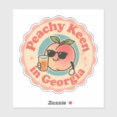 Leuke vintage perzik uit Georgia Sticker (Vel)