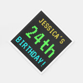 Leuke vintage/retro videogame uitstraling 24e verj servet (Hoek)