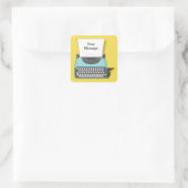 Leuke Vintage Teal Schrijfmachine Sticker voor Elk (Tas)