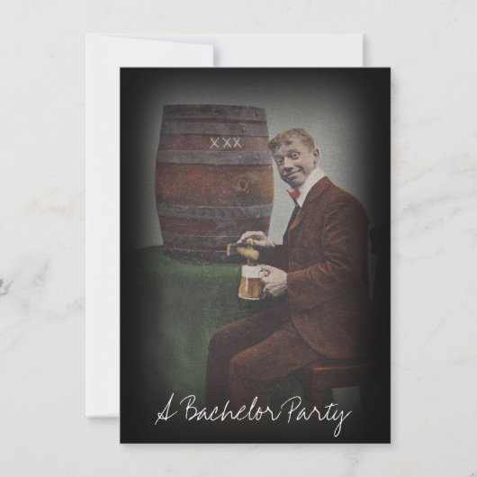 Leuke Vintage Uitnodiging voor een Verlovingsfeest (Voorkant)