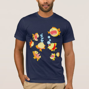 Leuke vis in aquarium cartoon T-shirt