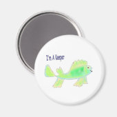 Leuke vis met ik ben een keeper tekst magneet (Voorkant / Achterkant)