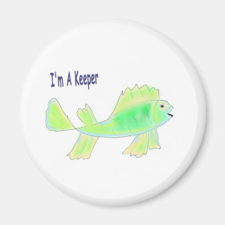 Leuke vis met ik ben een keeper tekst magneet