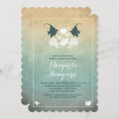 Leuke vis strand bruids douche uitnodigingen (Voorkant / Achterkant)