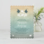 Leuke vis strand bruids douche uitnodigingen (Staand voorkant)