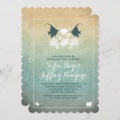 Leuke vis strand verlovingsfeest uitnodigingen (Voorkant / Achterkant)