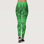 Leuke Visavontuur Doodle Kunst Leggings (Achterkant)