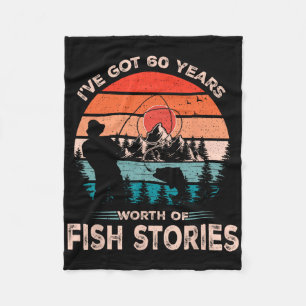 Leuke visontwerp 60 jaar oud 60ste verjaardag Gif Fleece Deken