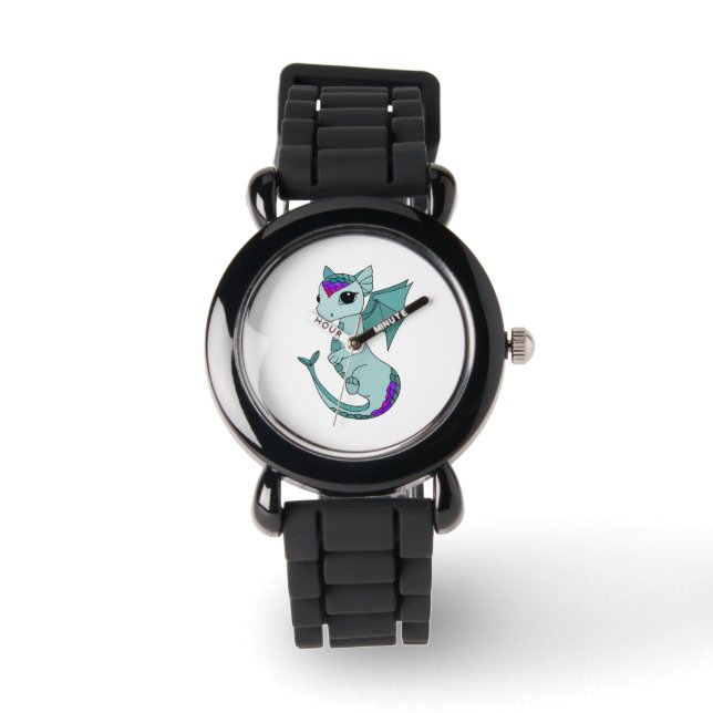 Leuke Vissen Dragon ontwerp zodiac horloge (Voorkant)