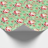 Leuke visvangst Kerstvakantie inpakpapier (Hoek)