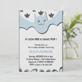 Leuke vleermuis jongen kleine boo Halloween baby s Kaart (Staand voorkant)