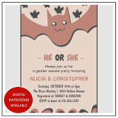 Leuke vleermuis Oktober Hij of Zij Halloween gesla Kaart