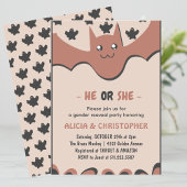 Leuke vleermuis Oktober Hij of Zij Halloween gesla Kaart